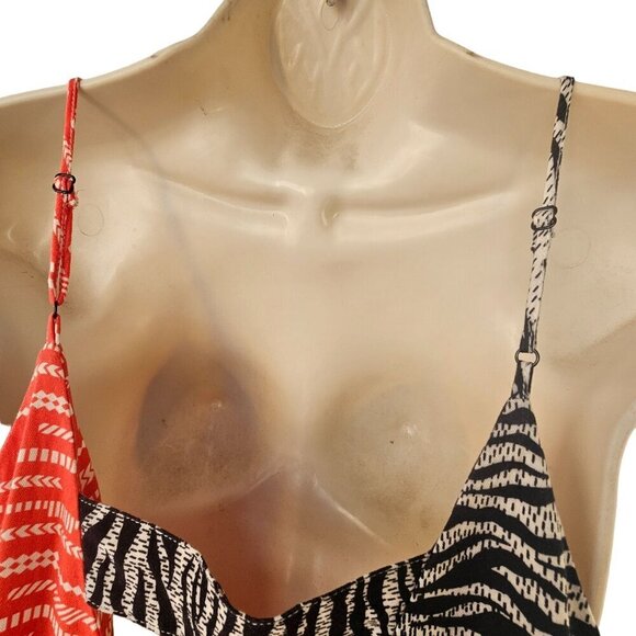 CoreyLynn Calter Anthropologie Jumpsuit Women XS Zebra Red Colorblock Adj Straps - Picture 7 of 10